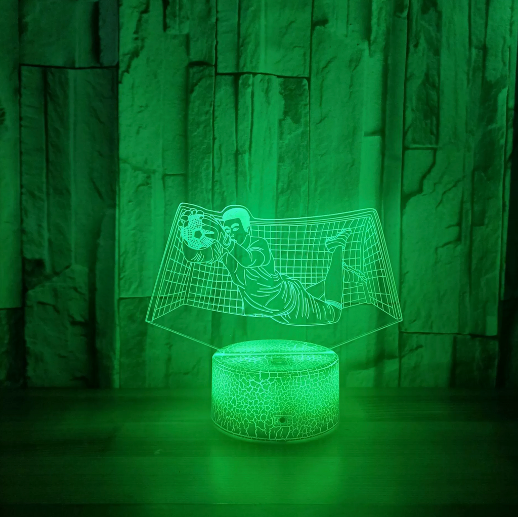 Fotball 3D Illusjon LED-Lampe - Nattlampe - Goalkeeper