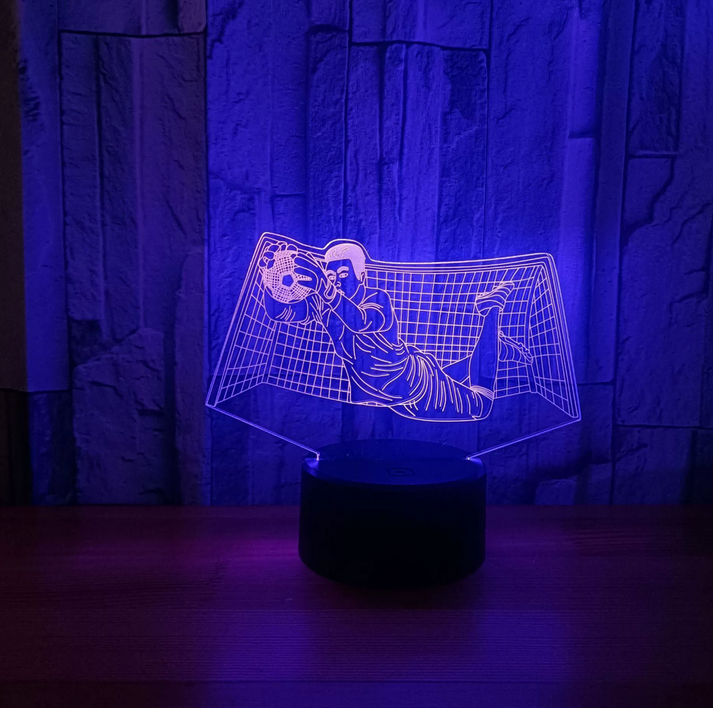 Fotball 3D Illusjon LED-Lampe - Nattlampe - Goalkeeper