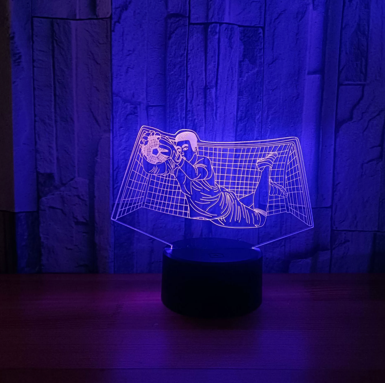 Fotball 3D Illusjon LED-Lampe - Nattlampe - Goalkeeper