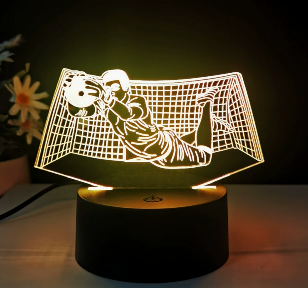 Fotball 3D Illusjon LED-Lampe - Nattlampe - Goalkeeper