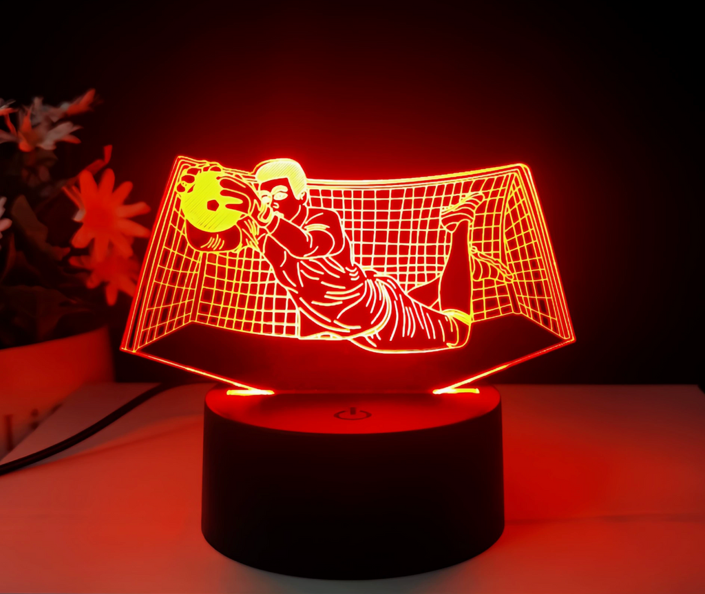 Fotball 3D Illusjon LED-Lampe - Nattlampe - Goalkeeper