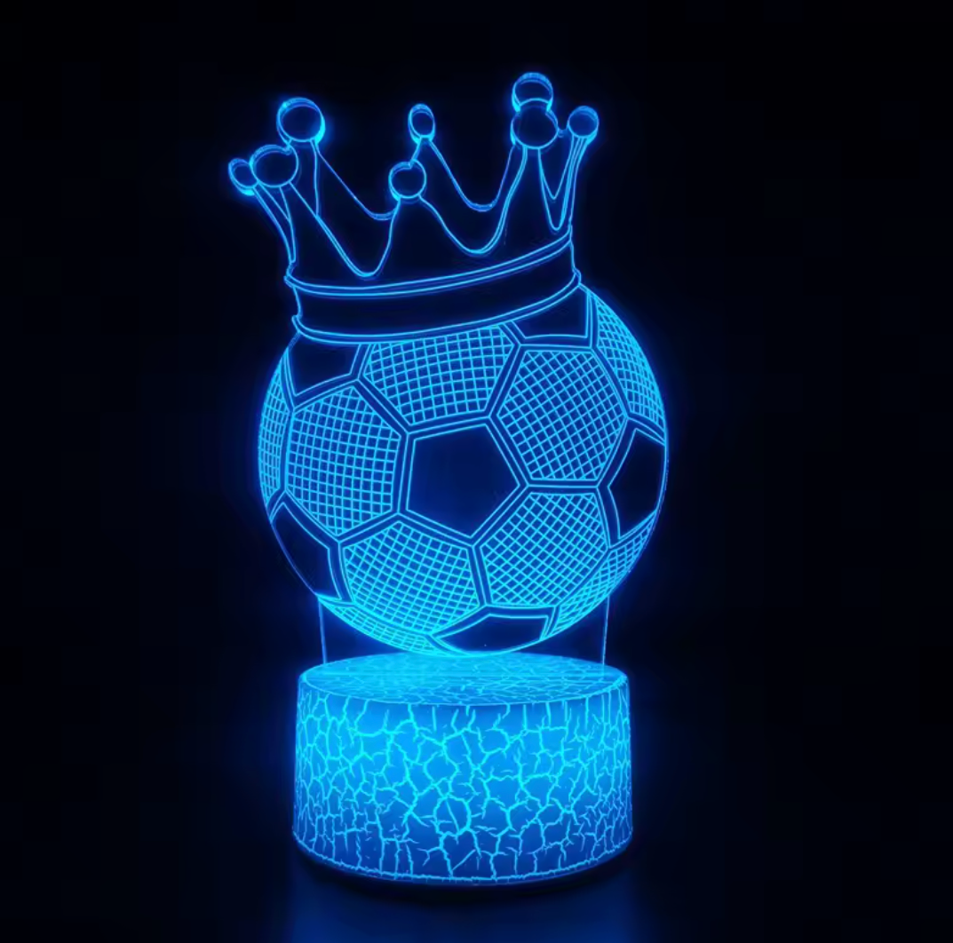 Fotball 3D Illusjon LED-Lampe - Nattlampe - Illusion