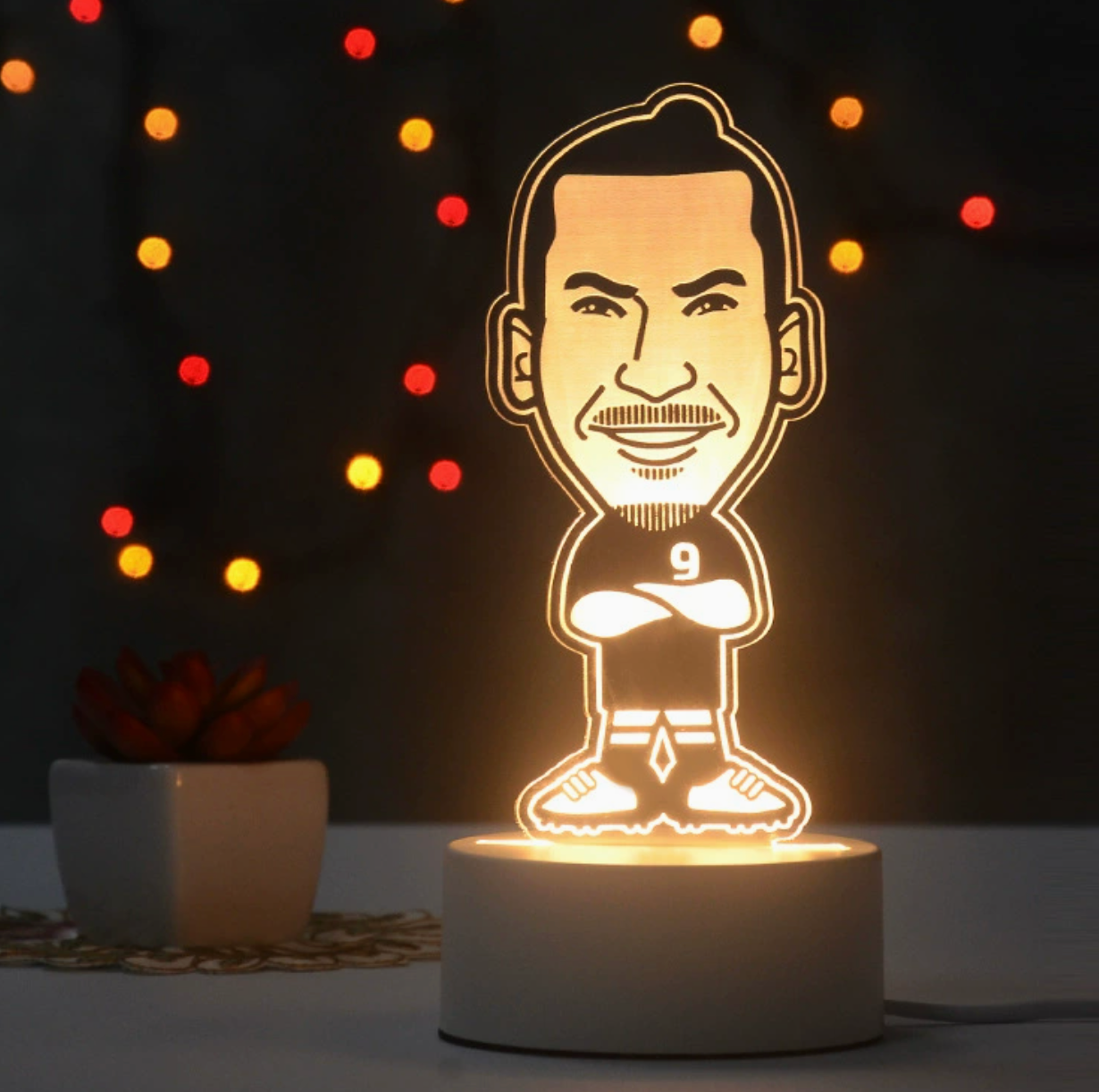 Fotball 3D Illusjon LED-Lampe - Nattlampe - Players