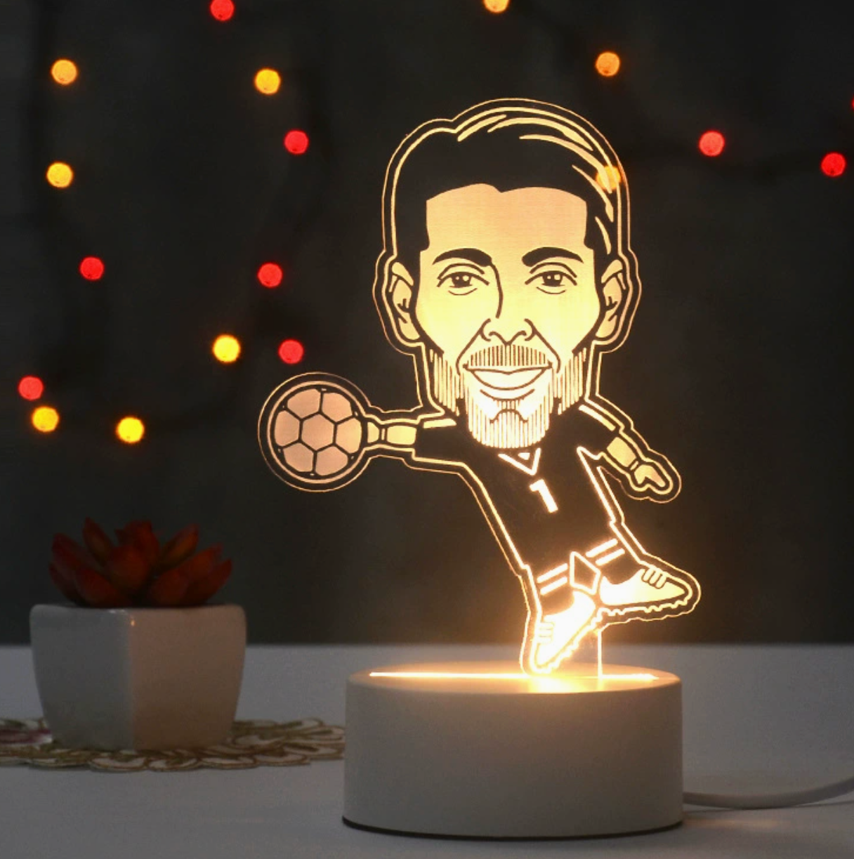 Fotball 3D Illusjon LED-Lampe - Nattlampe - Players