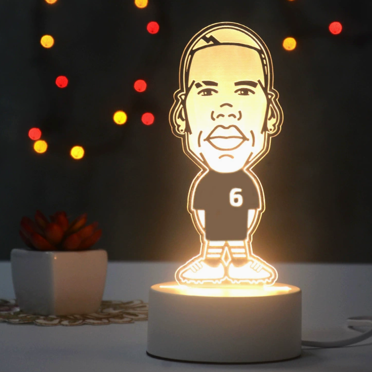 Fotball 3D Illusjon LED-Lampe - Nattlampe - Players
