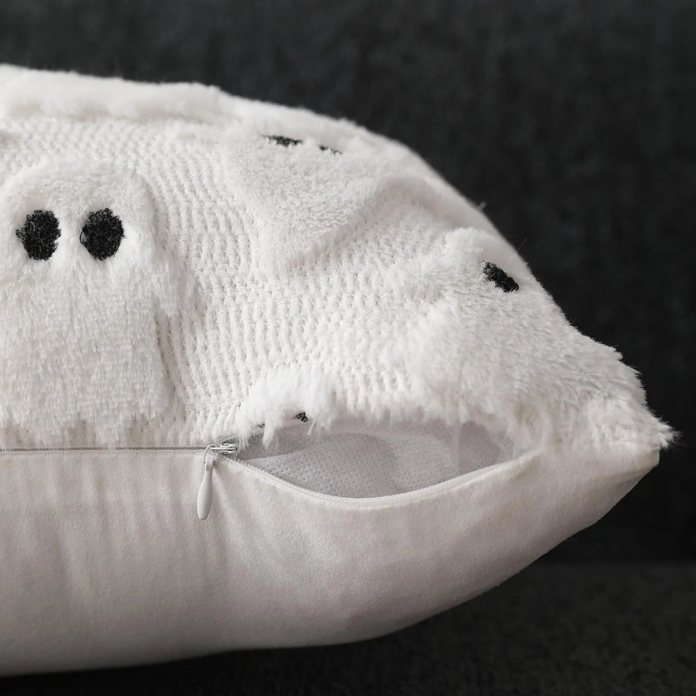 Halloween-putetrekk i plysj med spøkelser