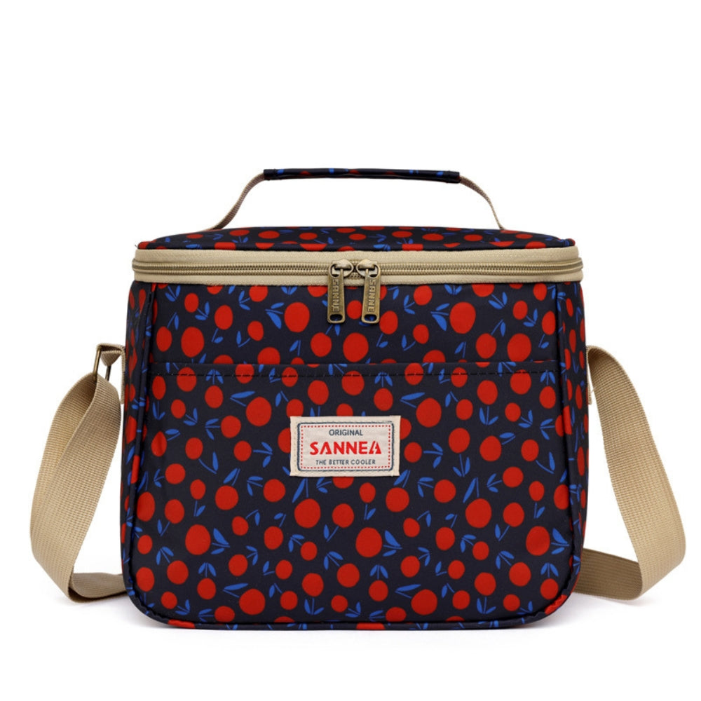 Stilren retro isolert piknikveske med blomster