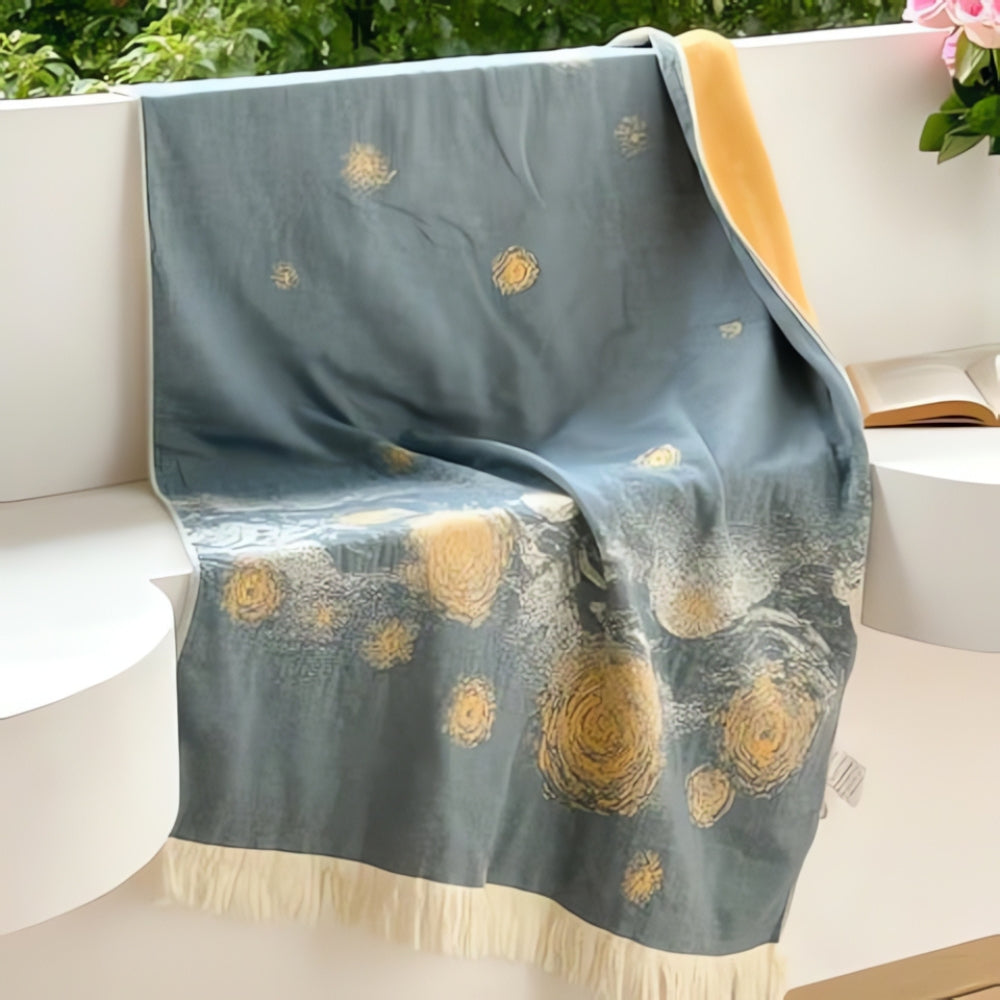 Midnight Swirls håndkle i bomull – Starry Night