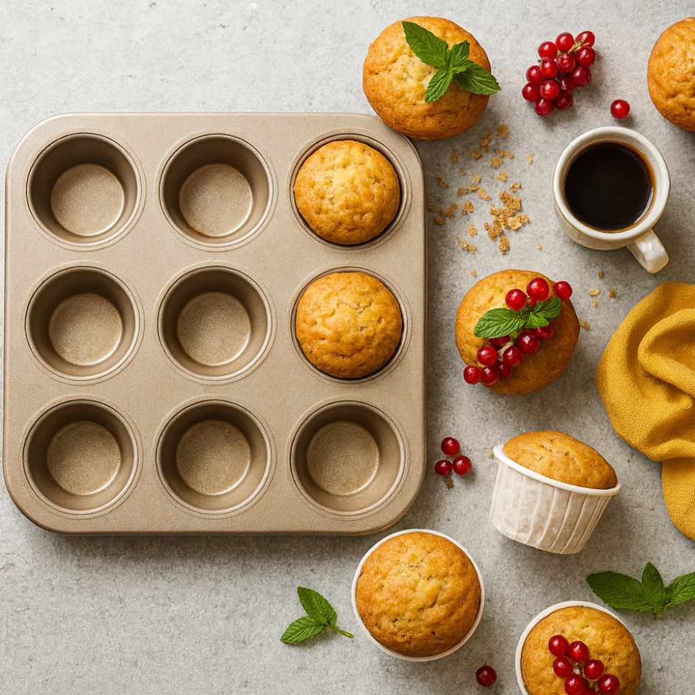 Bakeform til cupcakes og muffins – Gull