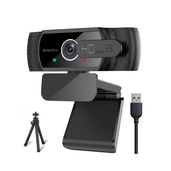 Gadgetplace Full HD 1080P Webkamera – Plug & Play, Innebygd Støyreduserende Mikrofon, 90° Vidvinkel - NordHjem