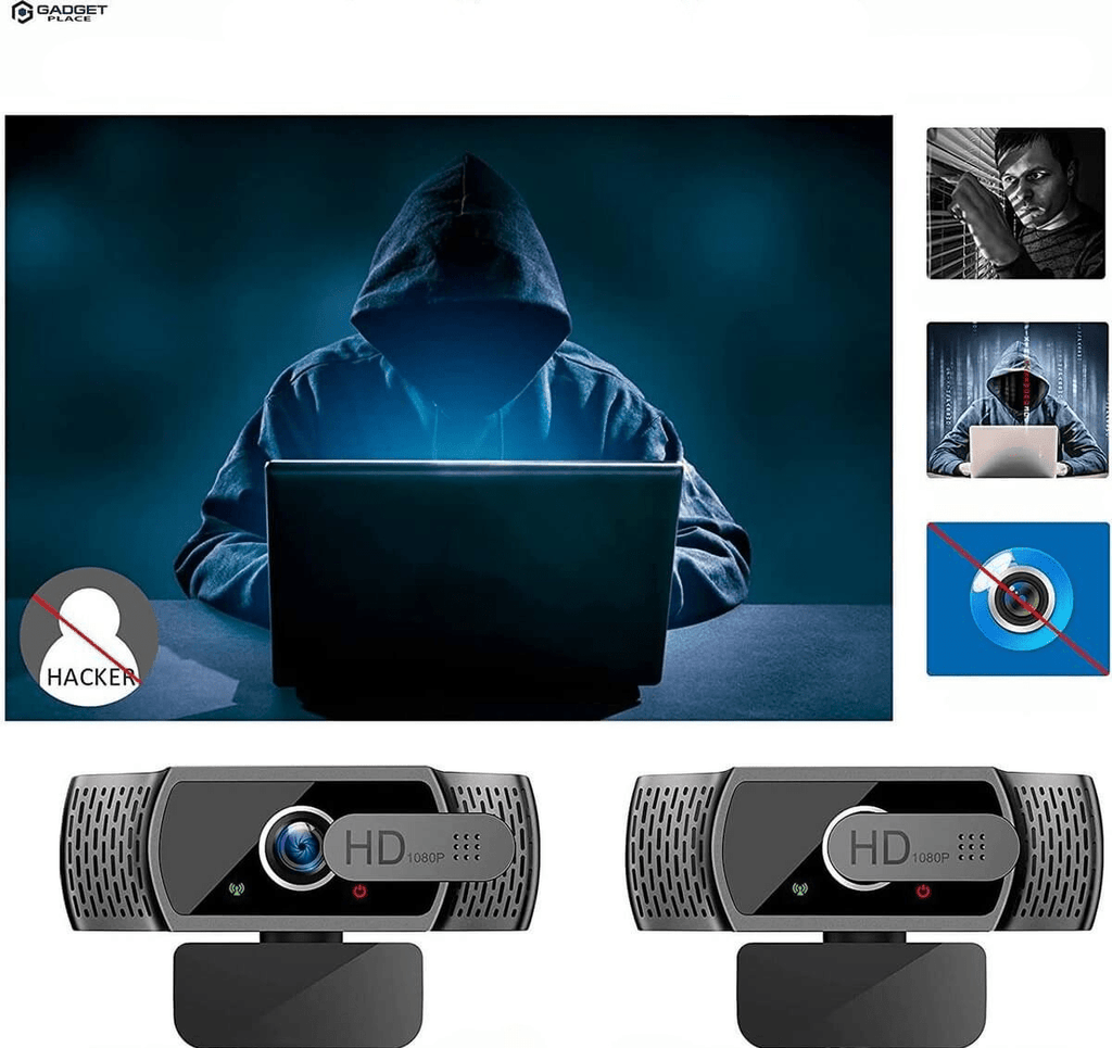 Gadgetplace Full HD 1080P Webkamera – Plug & Play, Innebygd Støyreduserende Mikrofon, 90° Vidvinkel - NordHjem