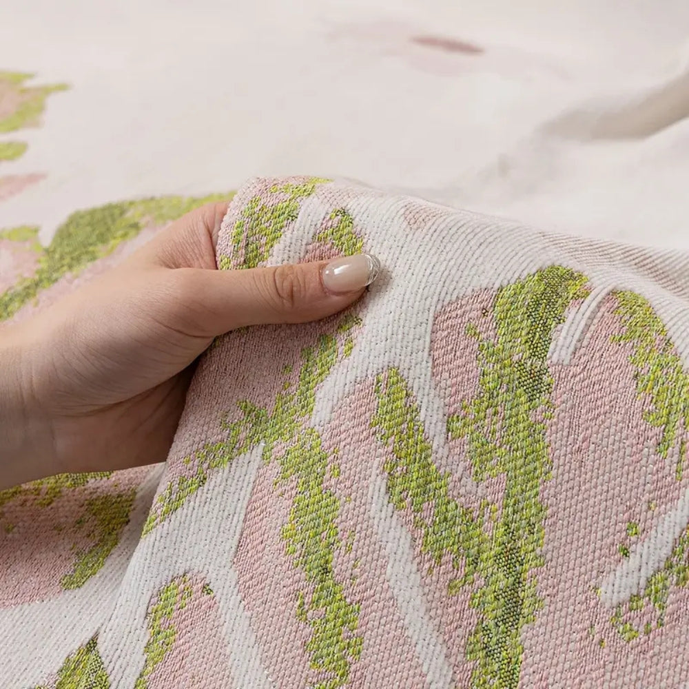Verdure chenille-sofatrekk med bladmønster
