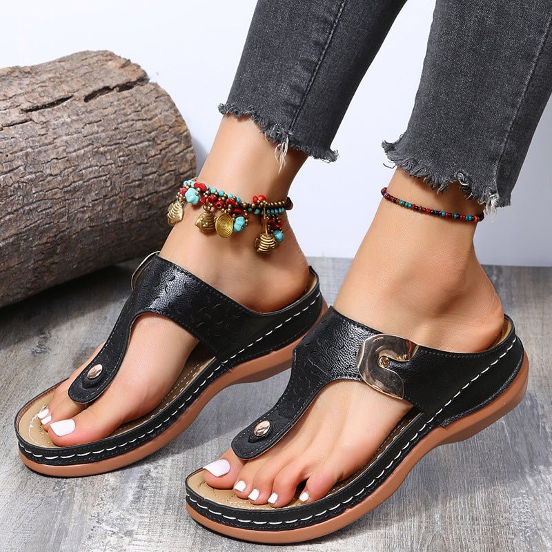 Flip Flops med Kileformet Hæl - NordHjem