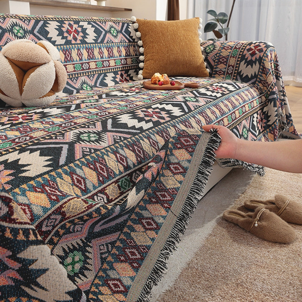 Zarela boho-sofatrekk i chenille
