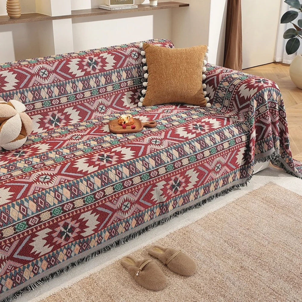Zarela boho-sofatrekk i chenille