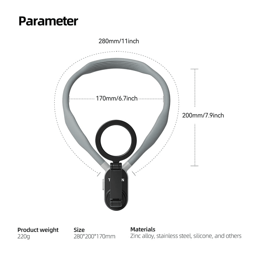 Handsfree Halsfeste for Mobil – Stabilt, Komfortabelt & Justerbart for Jevn POV - filming - NordHjem