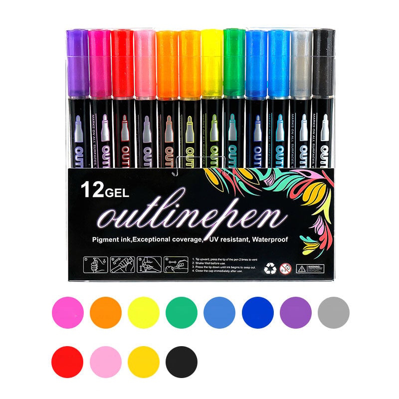 Fargeleggingslysstift Graffiti Markeringspenner