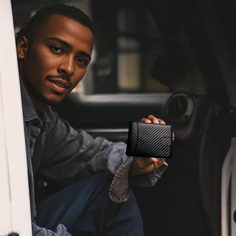 Tyverisikret kortholder i ekte lær