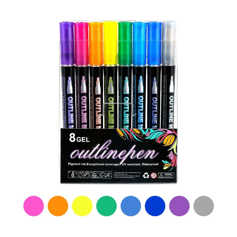 Fargeleggingslysstift Graffiti Markeringspenner