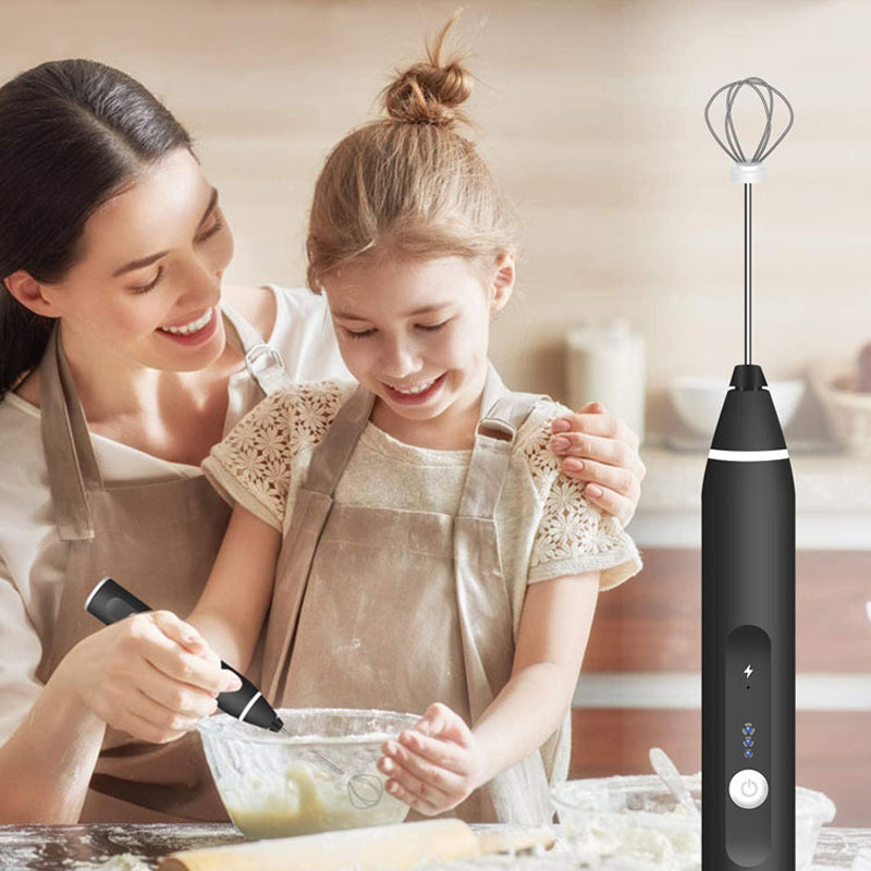 Håndholdt 2 i 1 elektrisk miniskummer og visp