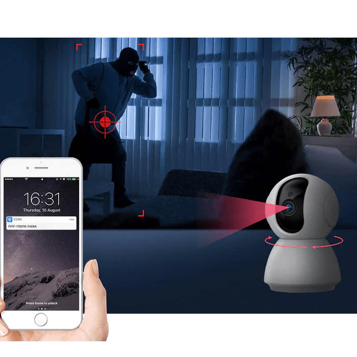 Trådløst HD WiFi IP - kamera | Smart Hjemovervåkning med Toveislyd & Bevegelsesdeteksjon - NordHjem