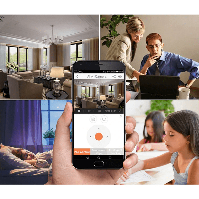 Trådløst HD WiFi IP - kamera | Smart Hjemovervåkning med Toveislyd & Bevegelsesdeteksjon - NordHjem