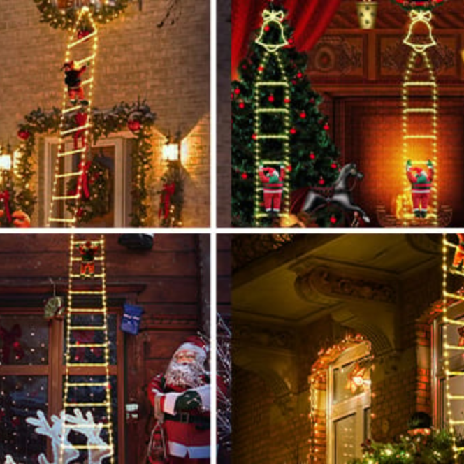 Ledsen™ ChristmasLadder: Holdbar Utendørs LED Jule Stige Lys Display