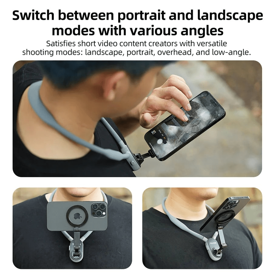 Handsfree Halsfeste for Mobil – Stabilt, Komfortabelt & Justerbart for Jevn POV - filming - NordHjem