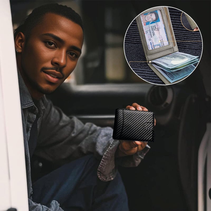 Tyverisikret kortholder i ekte lær