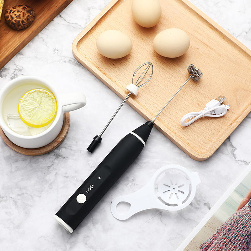 Håndholdt 2 i 1 elektrisk miniskummer og visp