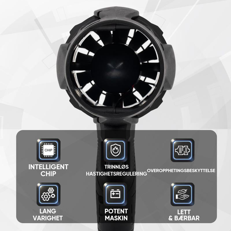 Trådløs turbinblåser