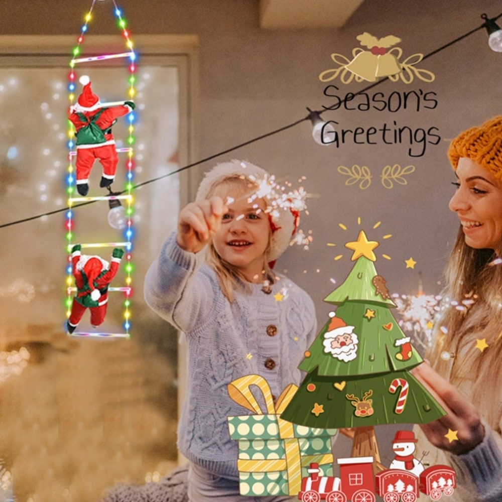 Ledsen™ ChristmasLadder: Holdbar Utendørs LED Jule Stige Lys Display