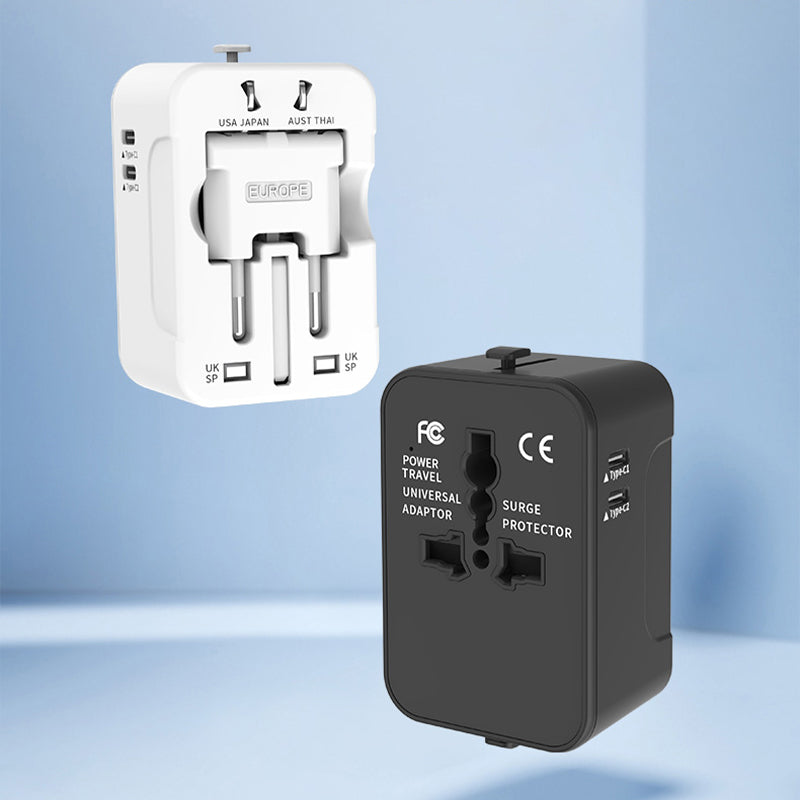 Universell Reiseadapter med Dobbel USB-port