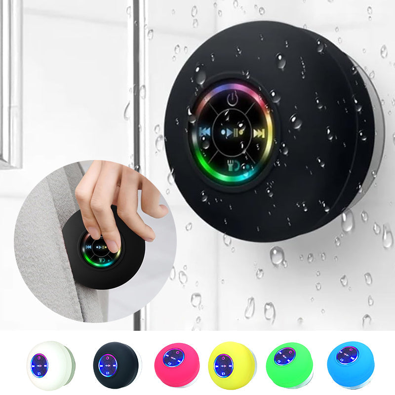 Mini Bluetooth-dushøjttaler med LED-lys
