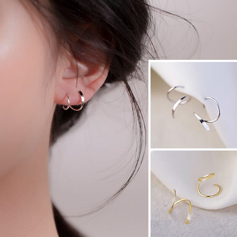 Spiral Hoop Twist øredobber