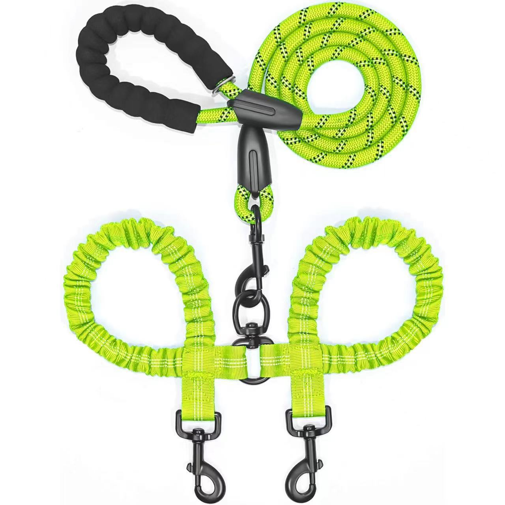 DogFri™ DogLeash: Nei Floker 360° Drei Dobbel Gå Hund Bånd