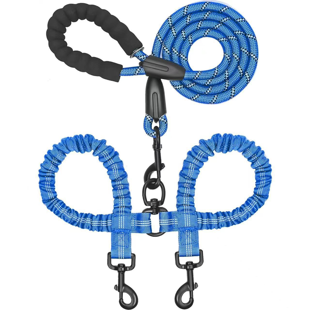 DogFri™ DogLeash: Nei Floker 360° Drei Dobbel Gå Hund Bånd