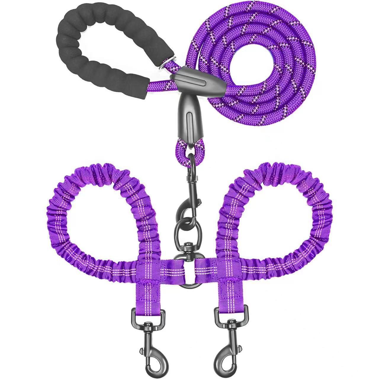 DogFri™ DogLeash: Nei Floker 360° Drei Dobbel Gå Hund Bånd