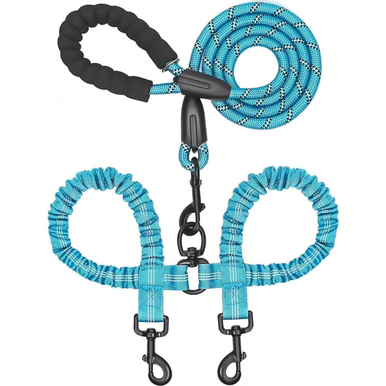 DogFri™ DogLeash: Nei Floker 360° Drei Dobbel Gå Hund Bånd