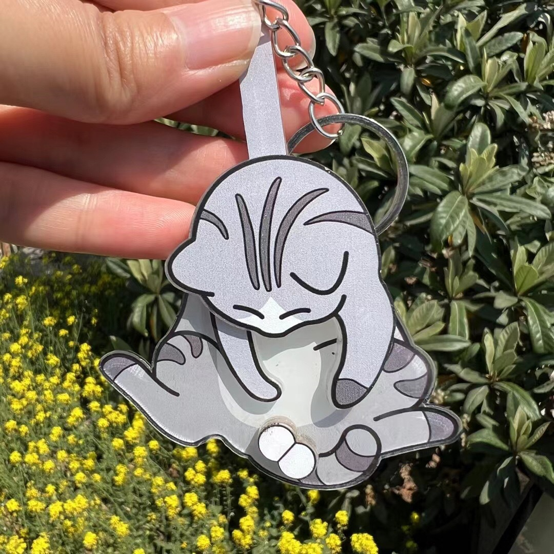 CatKeychain 1+1 GRATIS: Morsom Leken Unik Katt Nøkkelring Tilbehør