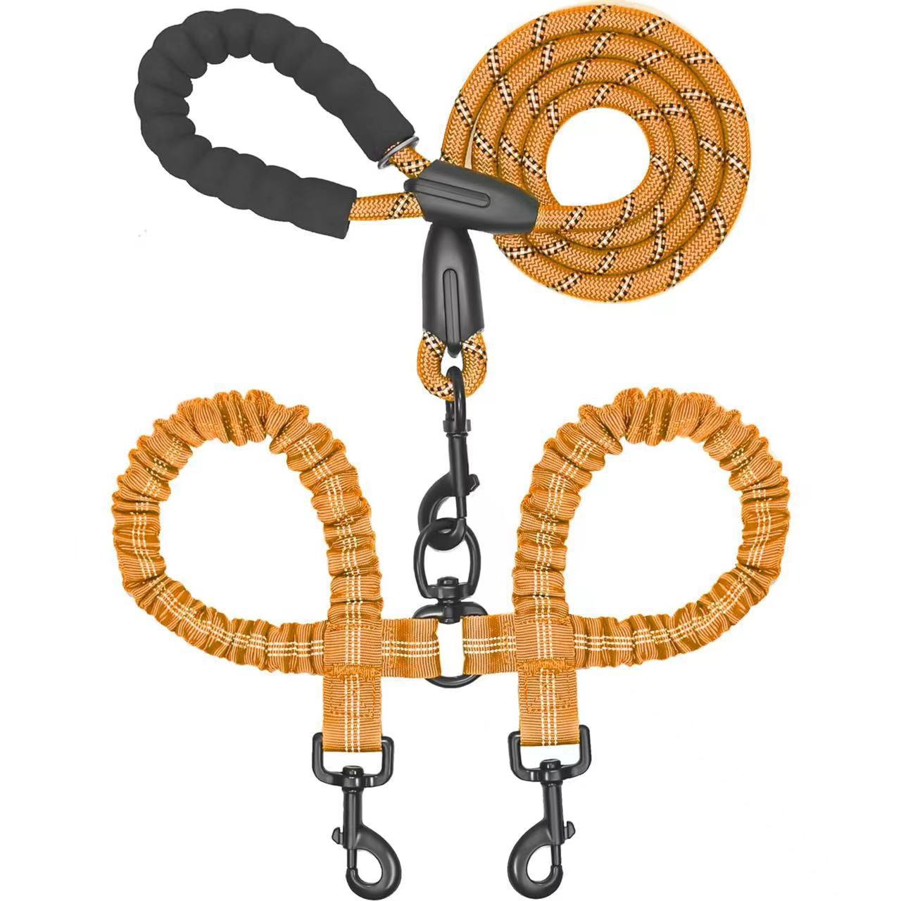 DogFri™ DogLeash: Nei Floker 360° Drei Dobbel Gå Hund Bånd