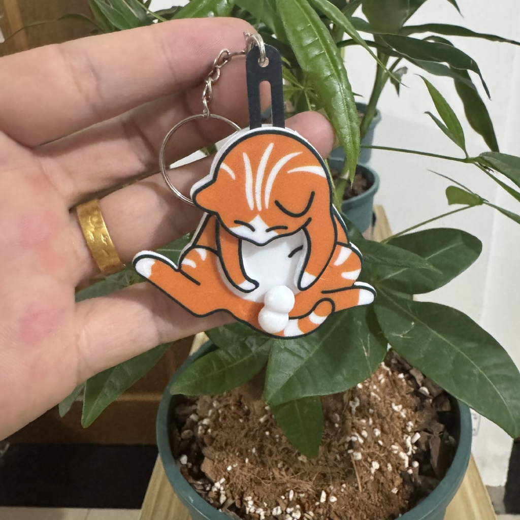 CatKeychain 1+1 GRATIS: Morsom Leken Unik Katt Nøkkelring Tilbehør
