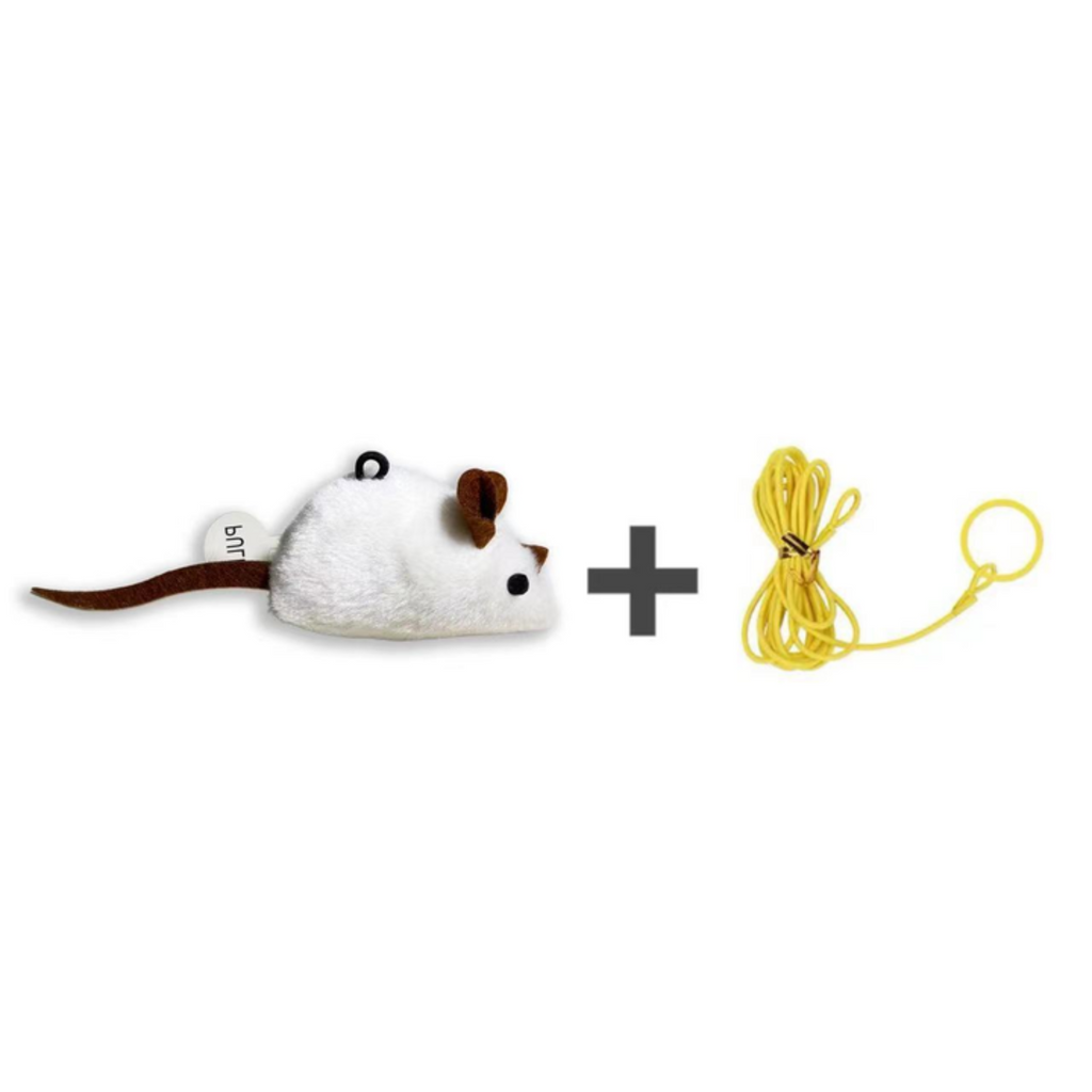 Catfri® SqueakyMouse 1+1 GRATIS: Realistisk Interaktiv Plysj Katte Leke Pepende Mus
