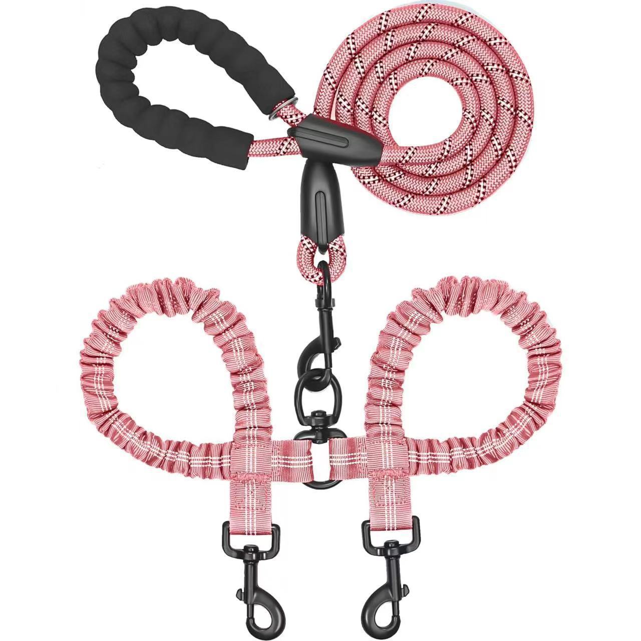 DogFri™ DogLeash: Nei Floker 360° Drei Dobbel Gå Hund Bånd