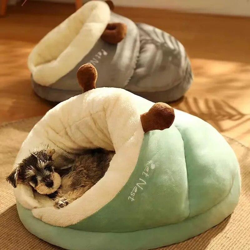 DogCatFri™ ComfyCave: Premium Myk Støtte Varm Komfortabel Hule Seng For Kjæledyr