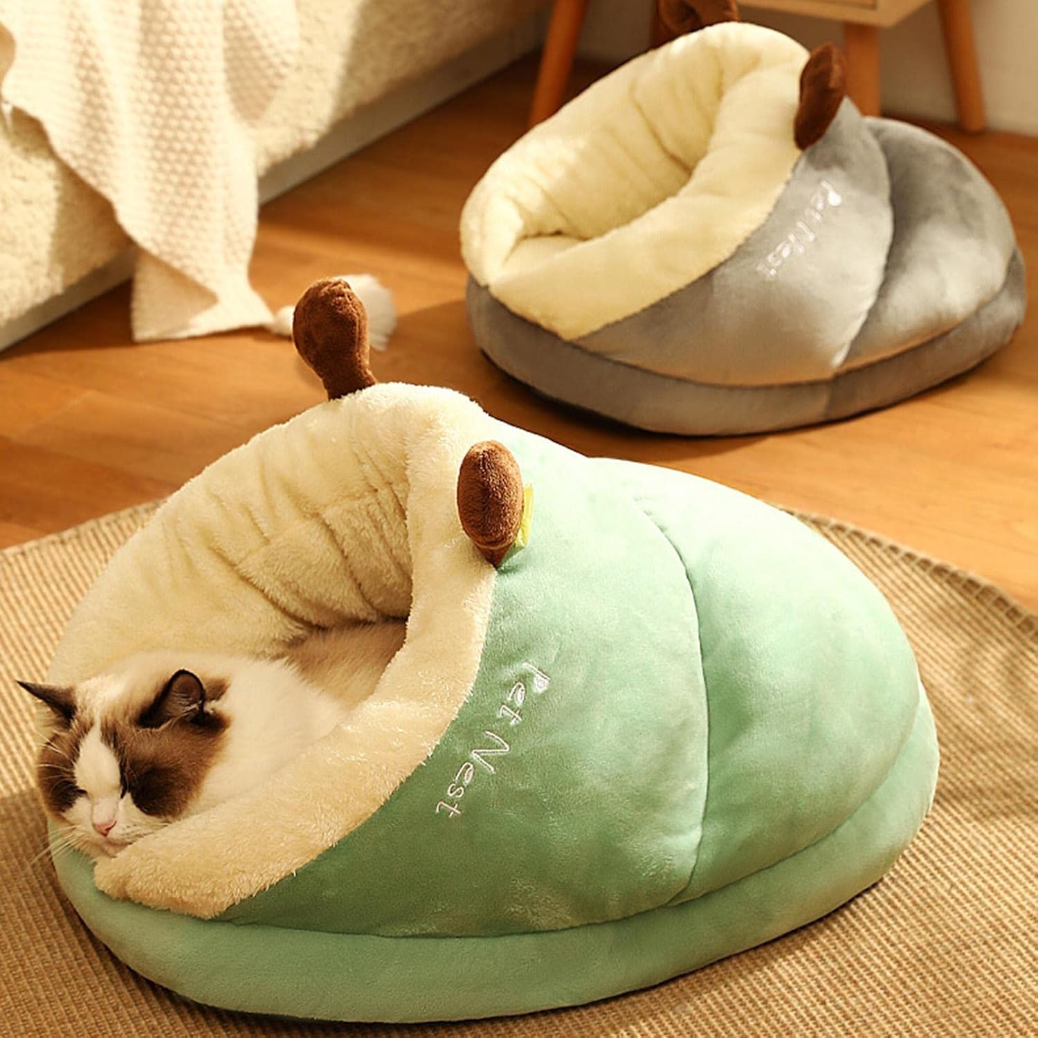 DogCatFri™ ComfyCave: Premium Myk Støtte Varm Komfortabel Hule Seng For Kjæledyr