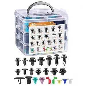 FixMate Universal Fasteners 680 Kit – 680PCS Bilklips med Verktøysett - NordHjem