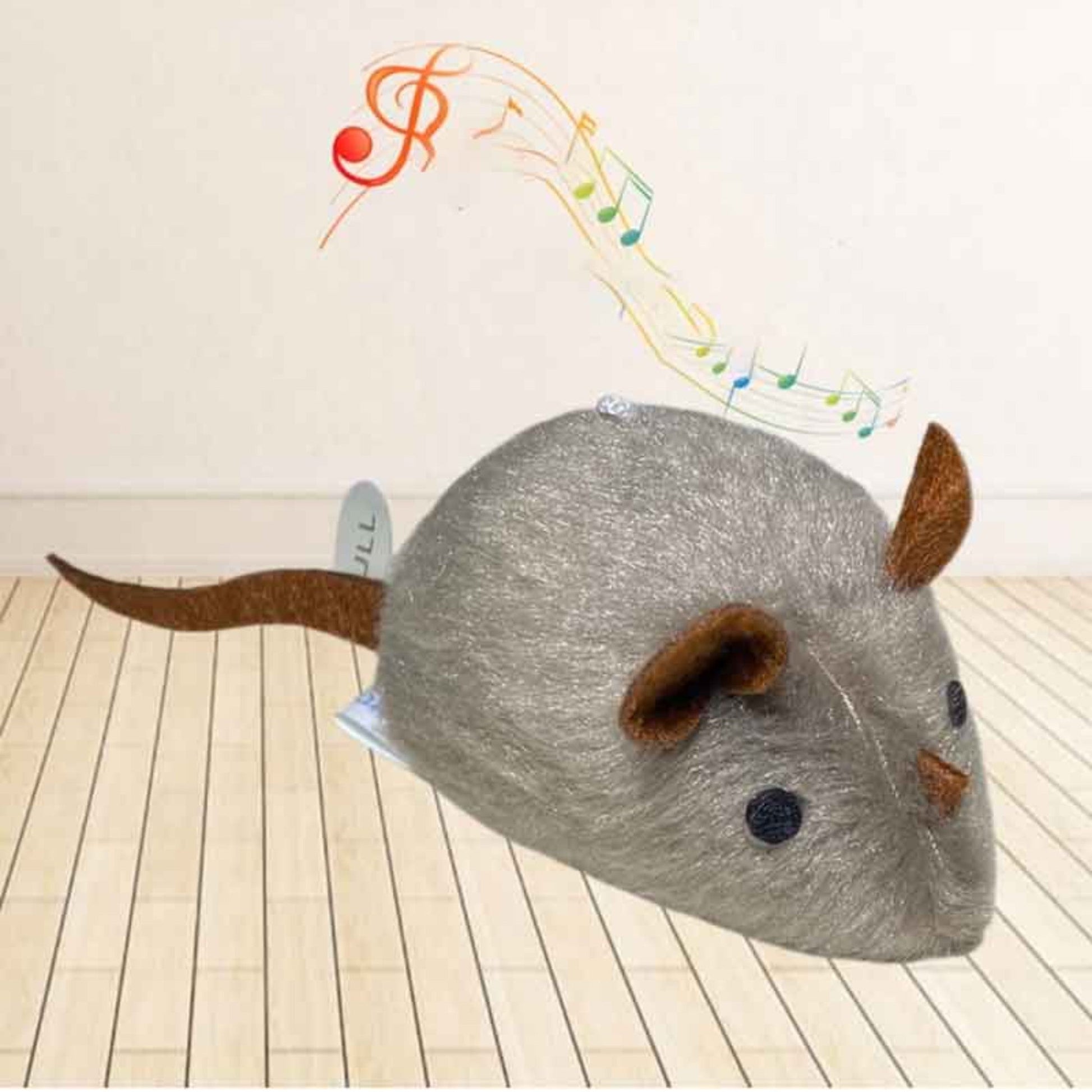Catfri® SqueakyMouse 1+1 GRATIS: Realistisk Interaktiv Plysj Katte Leke Pepende Mus