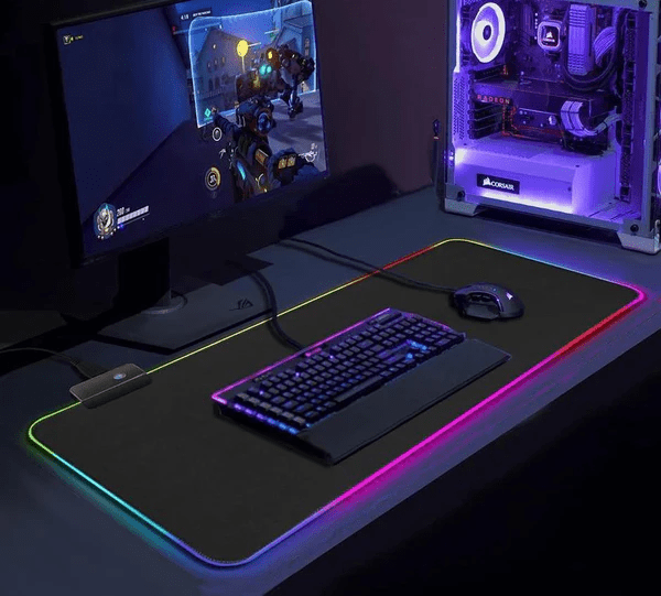 RGB Gaming Musematte med 13 Lysmoduser, Nano - Teksturert Overflate & Skli - Sikker Bunn - NordHjem