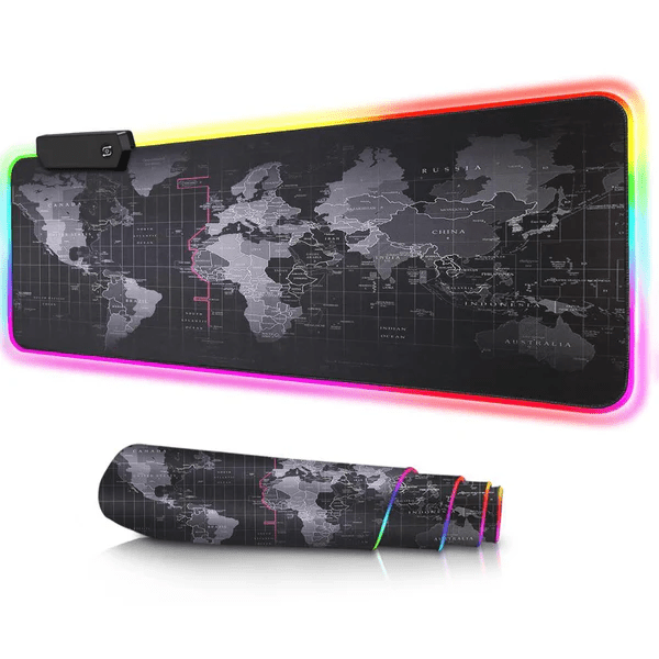 RGB Gaming Musematte med 13 Lysmoduser, Nano - Teksturert Overflate & Skli - Sikker Bunn - NordHjem